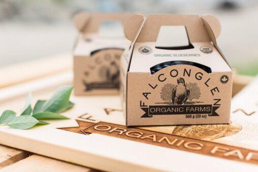 2 568g retail boxes of Falconglen organic blueberries